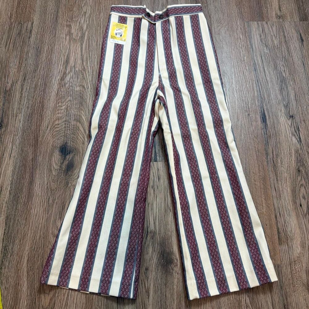 American-vintage Burgundy and Green Trousers